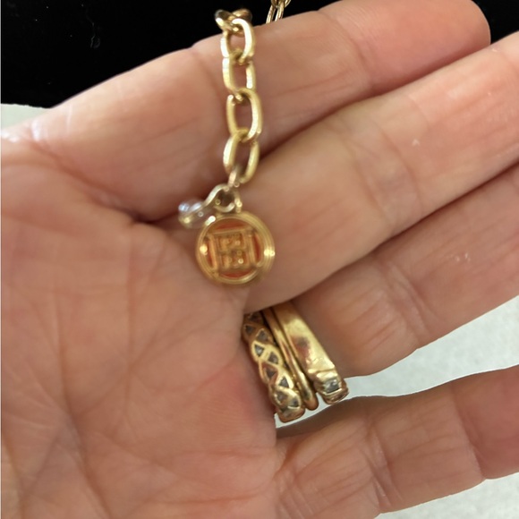 EUC Dana Buchman Red and Gold Tone w CrystalsCoral Beaded Necklace - Picture 6 of 10